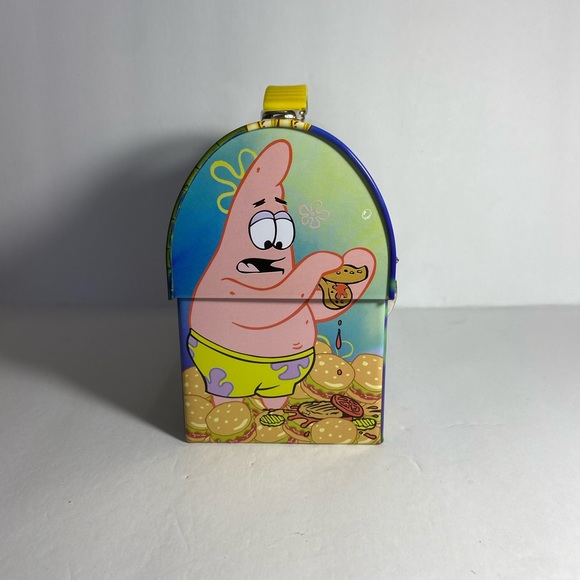 New SpongeBob employee of the month tin lunch box storage 2001 bag - Picture 4 of 8